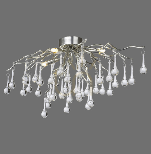 Prüfen ICICLE 8090-55 Silberne Deckenleuchte, 4xG9