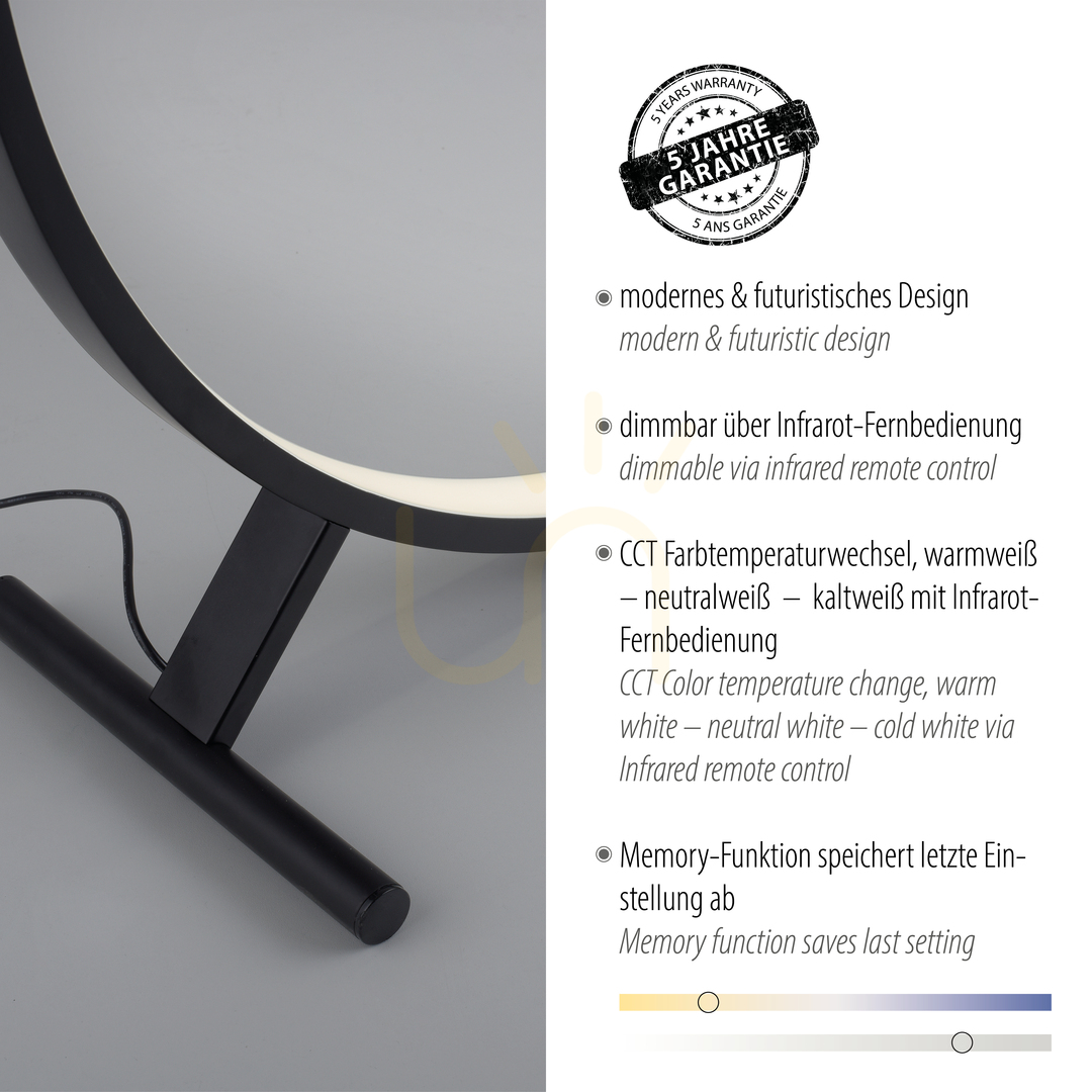 Zeige HULA 319-18 Stehlampe, schwarz, 1xLED HULA 319-18 Stehlampe, schwarz, 1xLED