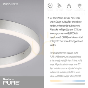 PURE-LINES 6309-95 Deckenleuchte, Silber, 1xLED small 4
