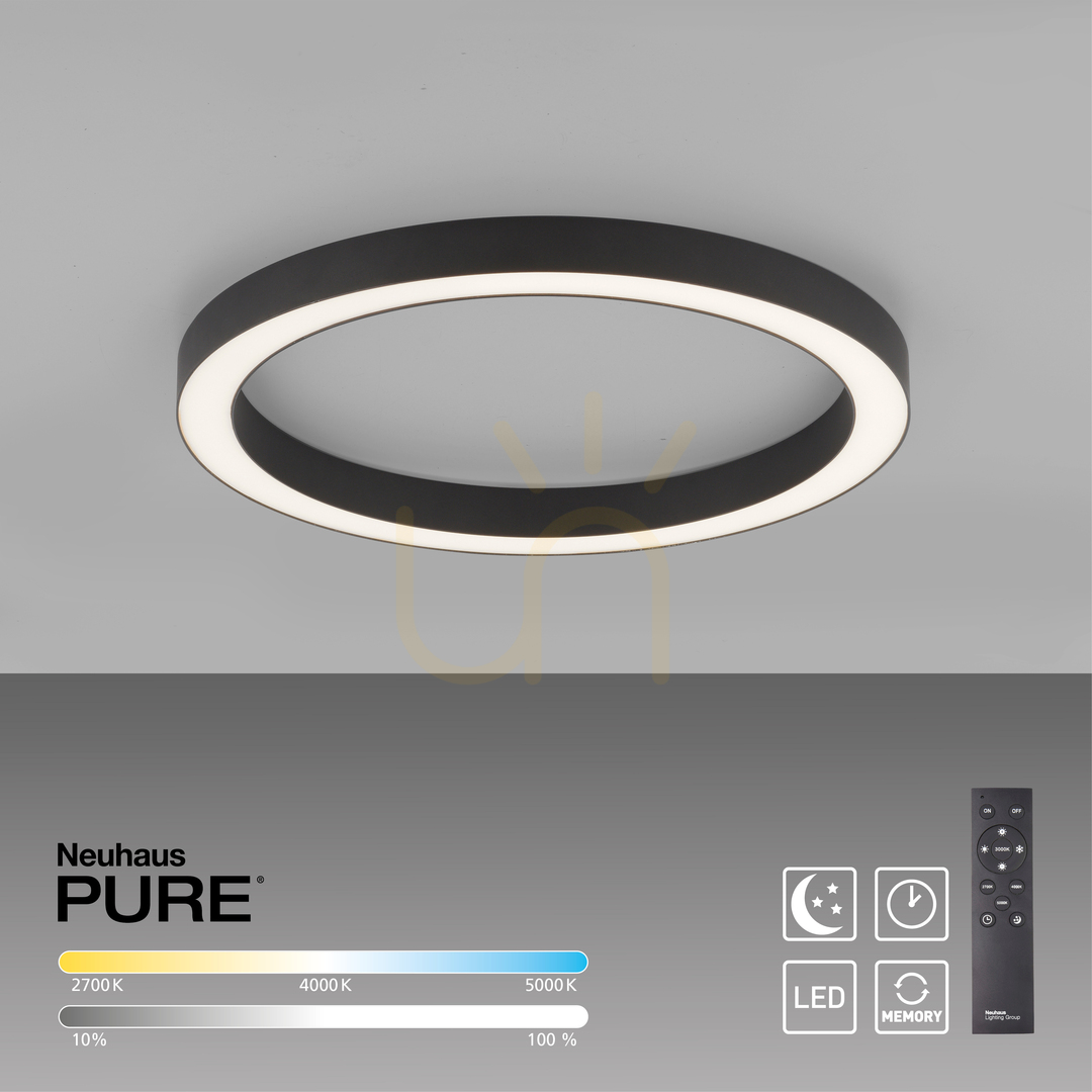 Prüfen PURE-LINES 6309-13 Deckenleuchte, Anthrazit, 1xLED PURE-LINES 6309-13 Deckenleuchte, Anthrazit, 1xLED