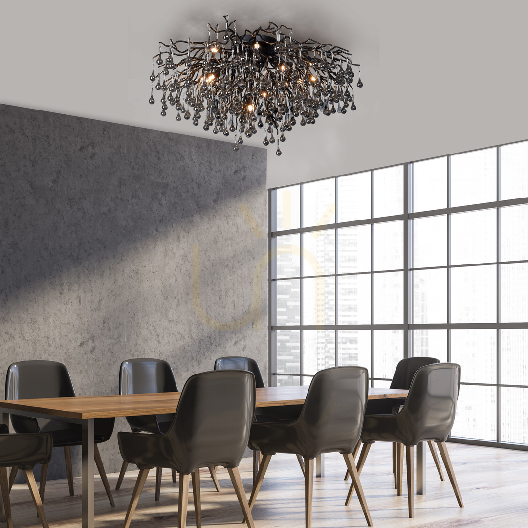 Aussicht ICICLE 8092-18 Deckenleuchte, schwarz, 14xG9 ICICLE 8092-18 Deckenleuchte, schwarz, 14xG9