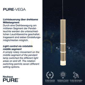 PURE-VEGA 2211-60 Pendelleuchte aus Messing mit 4 LEDs 3 PURE-VEGA 2211-60 Pendelleuchte aus Messing mit 4 LEDs small 3
