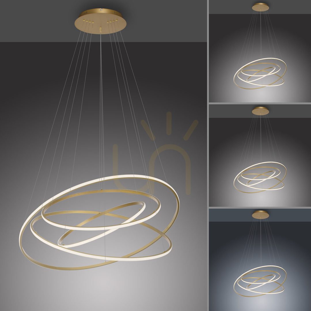 Prüfen TESSARA 2124-60 Pendelleuchte aus Messing mit 1 LED TESSARA 2124-60 Pendelleuchte aus Messing mit 1 LED