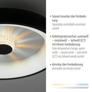 VERTIGO 14384-18 Schwarze Deckenleuchte, 1xLED small 3