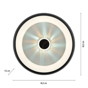 VERTIGO 14384-18 Schwarze Deckenleuchte, 1xLED small 8