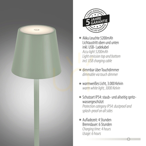 EURIA 19250-43 Grün 1xLED-Tischlampe 4 EURIA 19250-43 Grün 1xLED-Tischlampe small 4