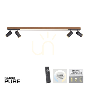 PURE-LINES 6121-79 Deckenleuchte, Holzoptik, 5xLED small 1