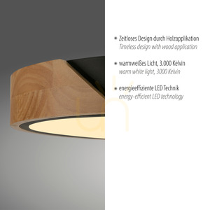 BILA 14288-18 Schwarze Deckenleuchte, 1xLED small 3
