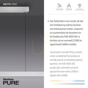 PURE MOTO-RISE 2545-95 Silber 3xLED-Pendelleuchte small 3