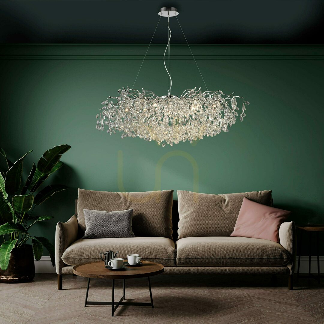 Aussicht RICICLE 2036-17 Chrom-Pendelleuchte, 13xG9 RICICLE 2036-17 Chrom-Pendelleuchte, 13xG9