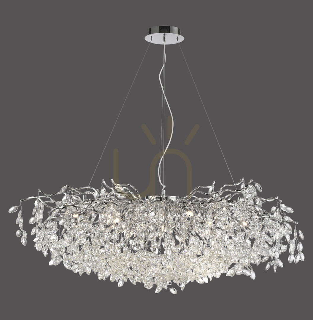 Prüfen RICICLE 2036-17 Chrom-Pendelleuchte, 13xG9 RICICLE 2036-17 Chrom-Pendelleuchte, 13xG9