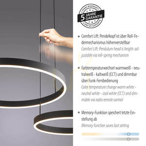 ESKO 2360-18 Schwarz 2xLED-Pendelleuchte small 4