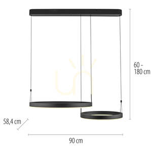 ESKO 2360-18 Schwarz 2xLED-Pendelleuchte small 8