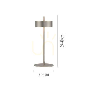 Q-ROTATE 4324-95 Tischlampe, Silber, 1xLED small 8