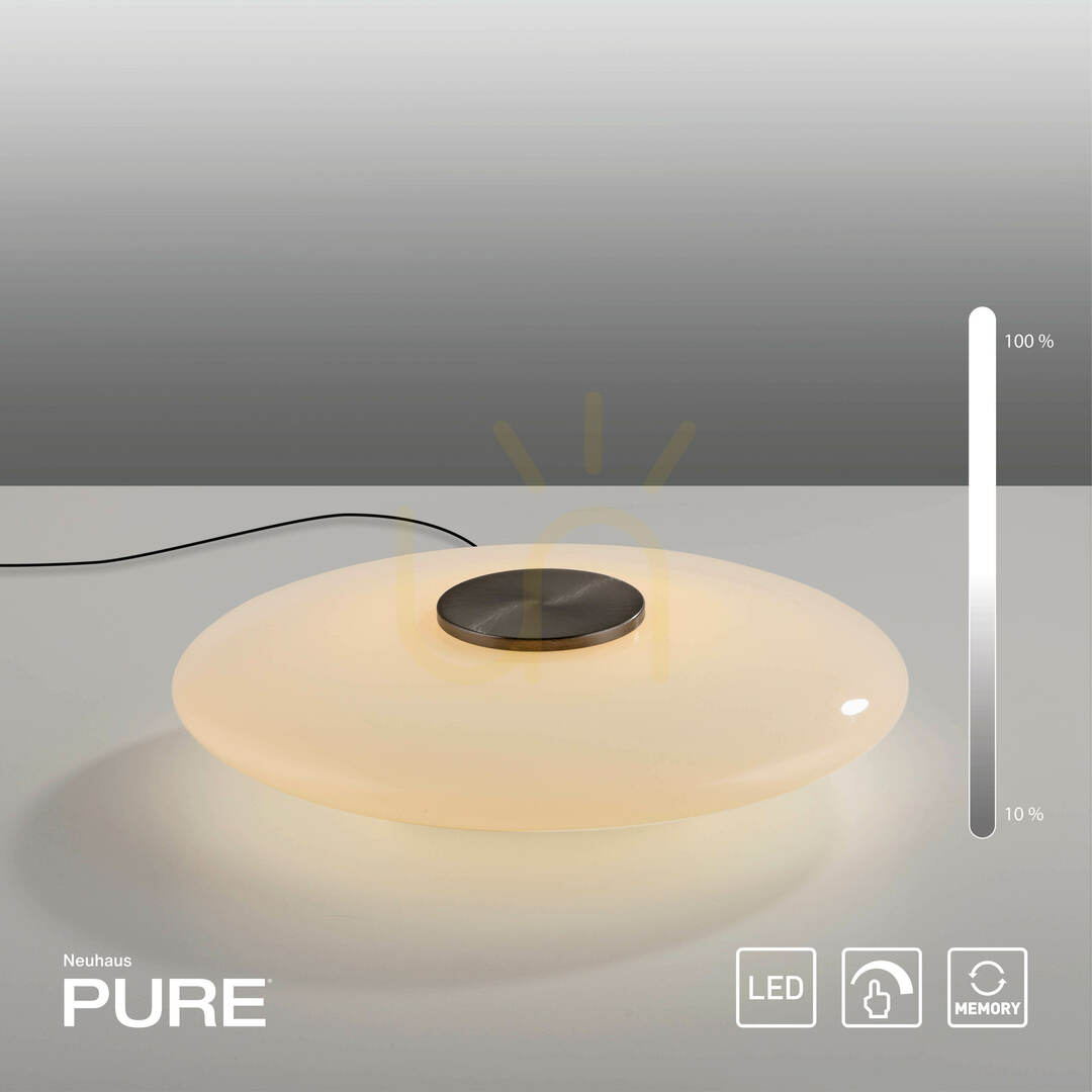 Aussicht PURE VITRUM 4080-34 Tischlampe, braun, 1xLED PURE VITRUM 4080-34 Tischlampe, braun, 1xLED