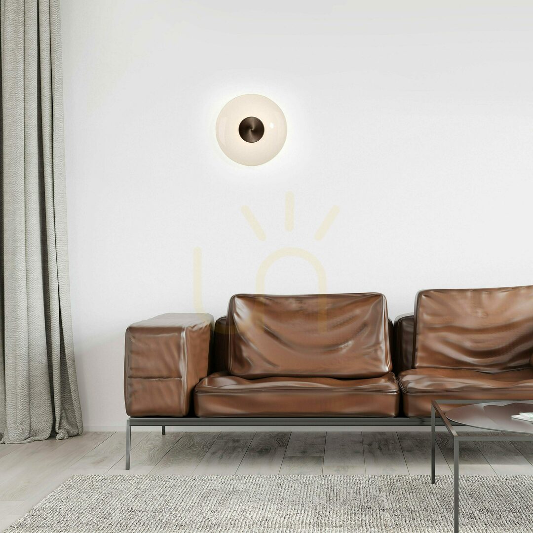 Aussicht PURE VITRUM 6082-34 Braune Wandleuchte, 1xLED PURE VITRUM 6082-34 Braune Wandleuchte, 1xLED