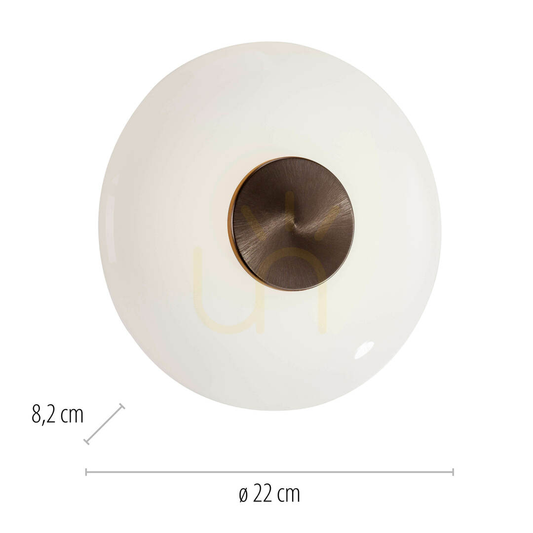 Prüfen PURE VITRUM 6082-34 Braune Wandleuchte, 1xLED PURE VITRUM 6082-34 Braune Wandleuchte, 1xLED