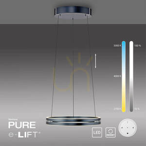 PURE E-LOOP 2550-15 Grau 2xLED-Pendelleuchte small 24
