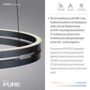 PURE E-LOOP 2550-15 Grau 2xLED-Pendelleuchte small 3