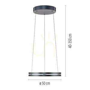 PURE E-LOOP 2550-15 Grau 2xLED-Pendelleuchte small 7