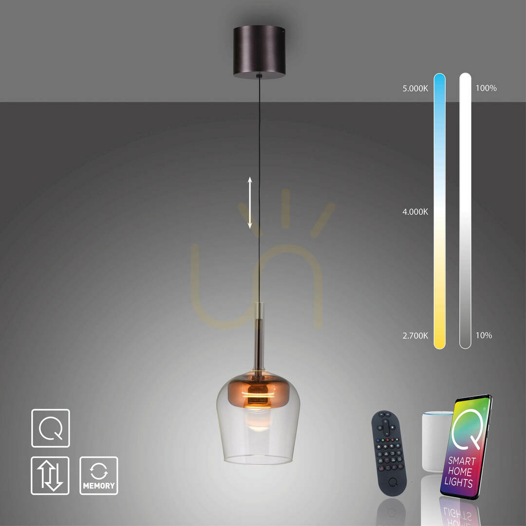 Vorschau Q-KON 2741-20 Pendelleuchte aus Kupfer, 1xLED Q-KON 2741-20 Pendelleuchte aus Kupfer, 1xLED