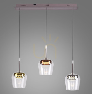 Q-KON 2742-70 Mehrfarbige 3xLED-Pendelleuchte small 0