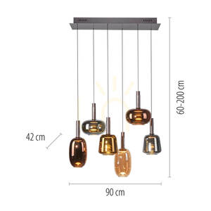 IRIDES 2681-70 Mehrfarbige 6xLED-Pendelleuchte small 8