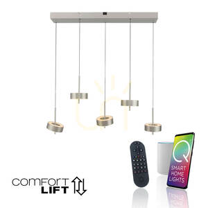 Q-ROTATE 2249-95 Silber 5xLED-Pendelleuchte small 1