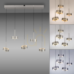 Q-ROTATE 2249-95 Silber 5xLED-Pendelleuchte small 5