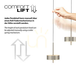 Q-ROTATE 2249-95 Silber 5xLED-Pendelleuchte small 6