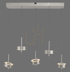 Q-ROTATE 2249-95 Silber 5xLED-Pendelleuchte small 0
