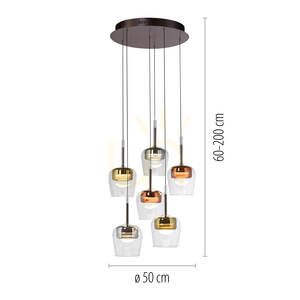 Q-KON 2744-70 Mehrfarbige 6xLED-Pendelleuchte small 8