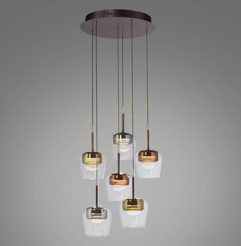 Prüfen Q-KON 2744-70 Mehrfarbige 6xLED-Pendelleuchte