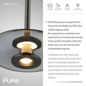 PURE VITRUM 2083-15 Grau 6xLED-Pendelleuchte small 13