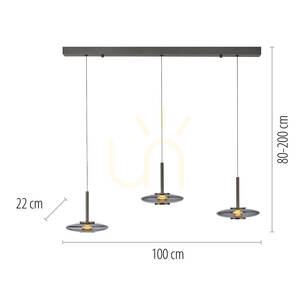 PURE VITRUM 2083-15 Grau 6xLED-Pendelleuchte small 14