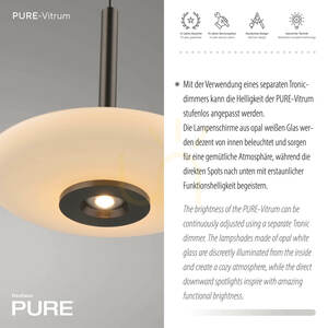 PURE VITRUM 2083-34 Braune 6xLED-Pendelleuchte small 4