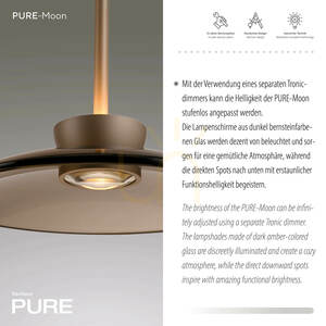 PURE MOON 2193-97 Braune 6xLED-Pendelleuchte small 3