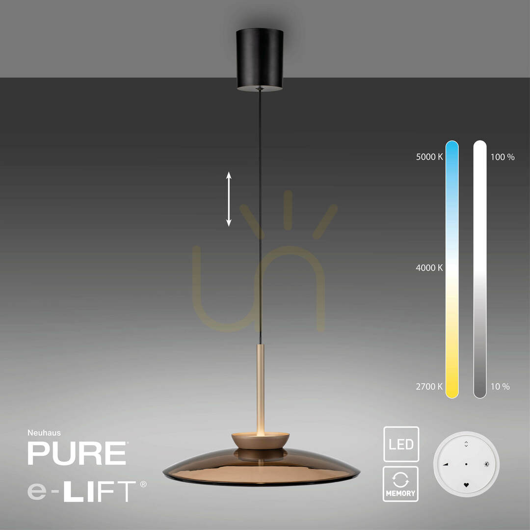 Aussicht PURE E-MOON 2195-97 Braun 2xLED-Pendelleuchte PURE E-MOON 2195-97 Braun 2xLED-Pendelleuchte
