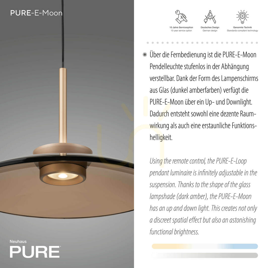 Anzeige PURE E-MOON 2195-97 Braun 2xLED-Pendelleuchte PURE E-MOON 2195-97 Braun 2xLED-Pendelleuchte