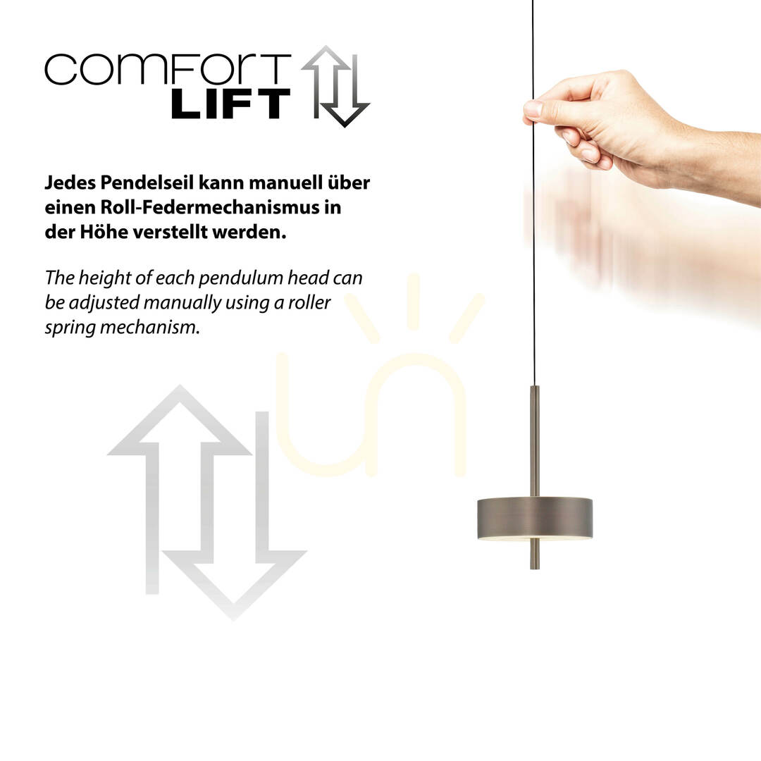 Aussicht Q-ROTATE 2247-34 Braun 1xLED-Pendelleuchte Q-ROTATE 2247-34 Braun 1xLED-Pendelleuchte