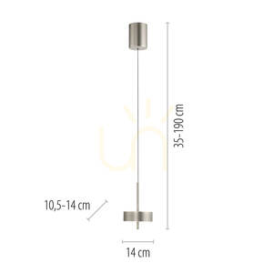 Q-ROTATE 2247-95 Silber 1xLED-Pendelleuchte small 8