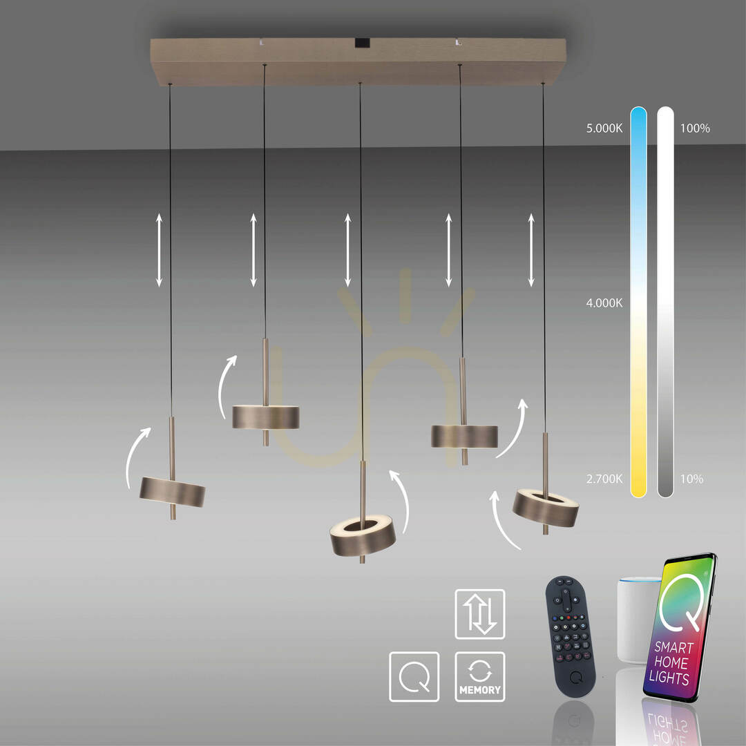 Vorschau Q-ROTATE 2249-34 Braune 5xLED-Pendelleuchte Q-ROTATE 2249-34 Braune 5xLED-Pendelleuchte