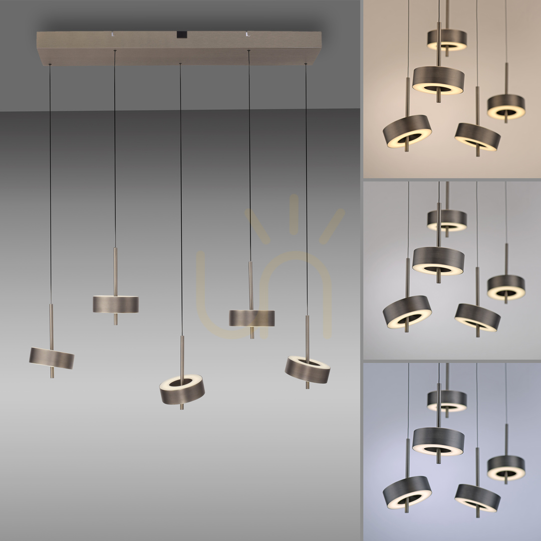 Prüfen Q-ROTATE 2249-34 Braune 5xLED-Pendelleuchte Q-ROTATE 2249-34 Braune 5xLED-Pendelleuchte
