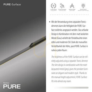 PURE SURFACE 2302-15 Grau 1xLED-Pendelleuchte small 4