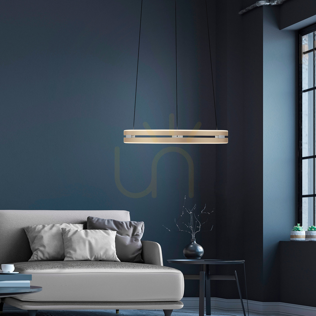 Aussicht PURE E-LOOP 2550-60 Pendelleuchte aus Messing mit 2 LEDs PURE E-LOOP 2550-60 Pendelleuchte aus Messing mit 2 LEDs