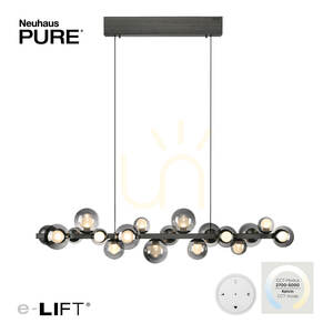 PURE E-POPUP 2557-15 Grau 18xLED-Pendelleuchte small 1
