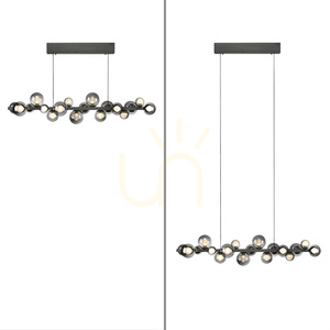 PURE E-POPUP 2557-15 Grau 18xLED-Pendelleuchte small 26