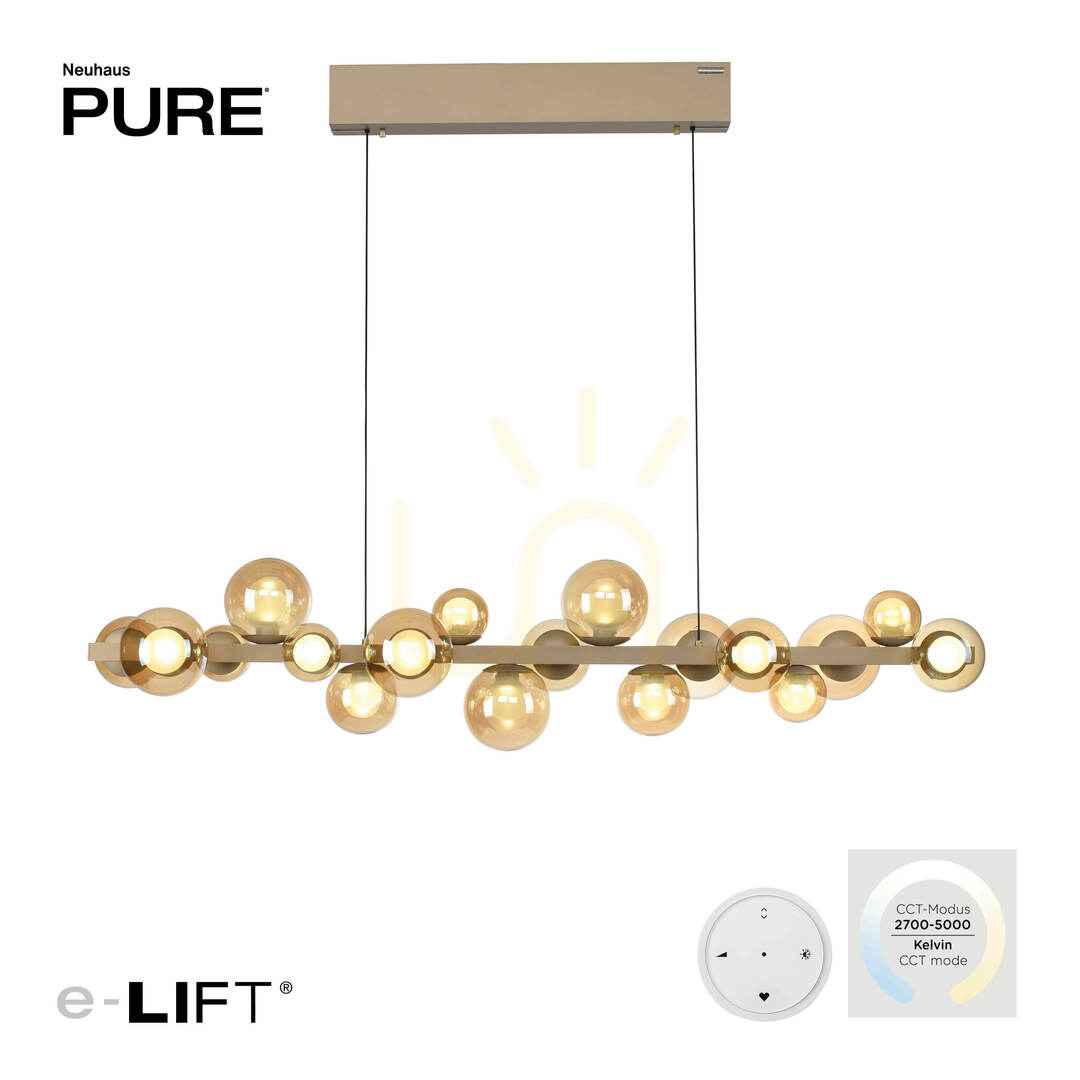 Aussicht PURE E-POPUP 2557-97 Gold 18xLED Pendelleuchte PURE E-POPUP 2557-97 Gold 18xLED Pendelleuchte