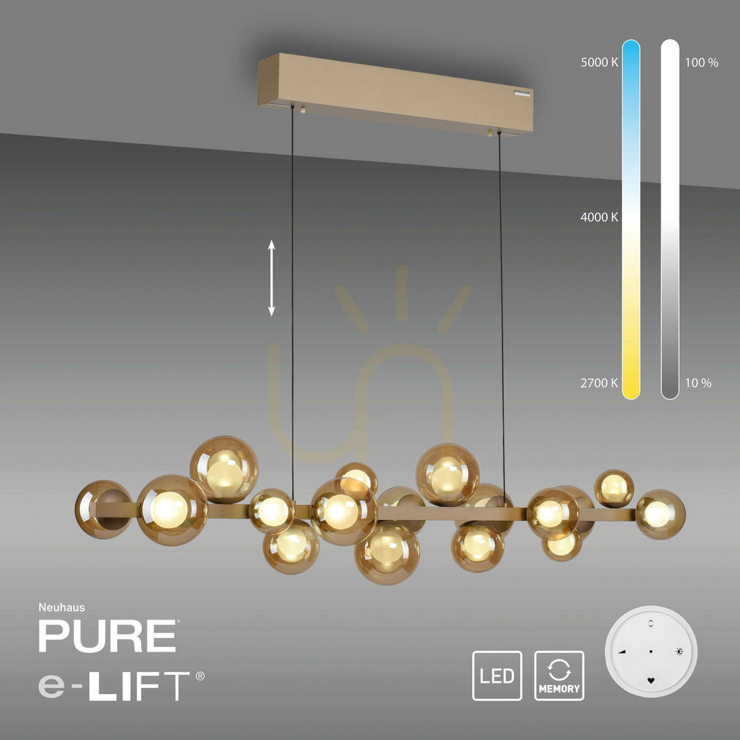 Vorschau PURE E-POPUP 2557-97 Gold 18xLED Pendelleuchte PURE E-POPUP 2557-97 Gold 18xLED Pendelleuchte
