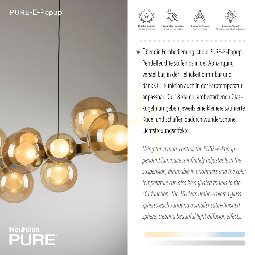 Zeige PURE E-POPUP 2557-97 Gold 18xLED Pendelleuchte PURE E-POPUP 2557-97 Gold 18xLED Pendelleuchte